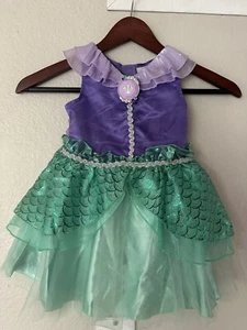 GIRLS 18-24 MONTHS DISNEY ARIEL COSTUME DRESS THE LITTLE MERMAID - Picture 1 of 24