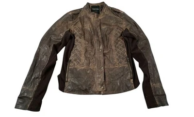 Maurices коричневый Y2K искусственно состаренная куртка из искусственной кожи. Женские - размер XL - Изображение 1 из 4