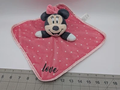 Disney Baby  Minnie  Mouse Lovey Love Pink Security Blanket Stuffed Animal Toy - Image 1 of 4
