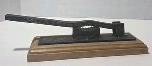Vintage Cast Iron & Wood Nut Cracker Lever Action NutCracker Rustic Kitchen  - Picture 1 of 12