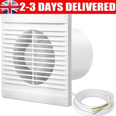 Extractor Exhaust Fan Ventilation Blower 100mm Fit Window Wall Kitchen Bathroom - Image 1 of 4