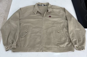Polo Ralph Lauren Made In USA Bomber Jacket Harrington VTG Crest Khaki Men Sz L - Picture 1 of 14