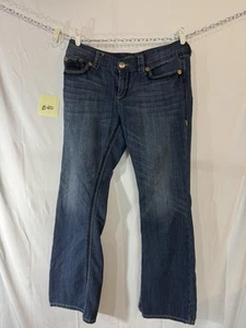 Seven7 Bootcut Jeans Size 31 Medium Wash Blue Denim Cotton Blend Some Fade - Picture 1 of 17
