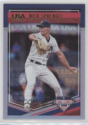 2018 USA Baseball Stars & Stripes Longevity Gold Team Logo /25 Nick Sprengel #17 - Image 1 of 2
