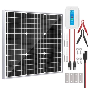 SOLPERK Solar Panel 50W 12V,Solar Panel Charger + Upgrade MPPT Intelligent ... - Picture 1 of 8