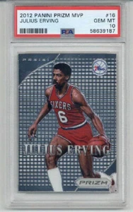 2012 PANINI PRIZM MVP #16 JULIUS DR. J ERVING 76ERS PSA 10 LOW POP VERY RARE - Picture 1 of 2