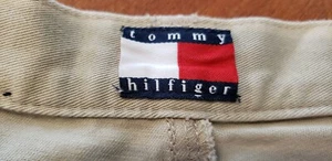 NEW TOMMY HILFIGER GIRL HIPSTER BELL LOW RISE BELL LEG TAGS 1990s VINTAGE KHAKI - Picture 1 of 12