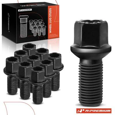 10x M14-1.5 车轮凸耳螺柱适用于奥迪 100 200 4000 A3 A4 A5 A6 A8 全公路轿跑车 R8 — 第 1/4 张图片