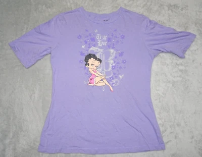 Ropa de dormir Betty Boop para mujer Top True Love tachonado Bling juvenil grande (12-14) púrpura Foto 1 de 4