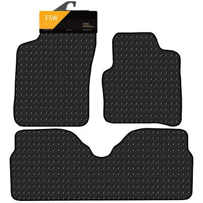 Car Floor Mats For Renault Scenic 1996-2003 Tailored 3MM Rubber Heavy Duty Black - Image 1 of 4