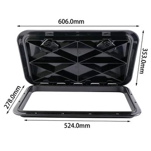 Heavy Duty Marine Deck Hatch Boat Deck Hatch Access Hatch & Lid 24" X 14" Black - Picture 1 of 10