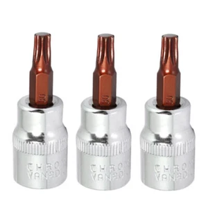 3X 3/8 inch Drive Torx T30 Bit Socket S2 Steel 48mm Length Tools Assembly UK - Picture 1 of 5