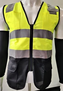 TUFF GARD  SAFETY VEST - Class 2 High Visibility Reflective Yellow Safety Vest - Picture 1 of 8