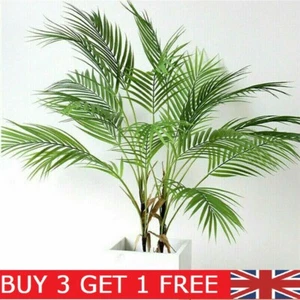 9-Heads Tropical Artificial Palm Leaves Luau Jungle Hawaiian Party Home Decor UK - Picture 1 of 9