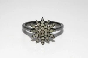 $500 .80CT NATURAL ROUND CUT DIAMOND SILVER STAR RING SIZE 10.25 - Picture 1 of 8