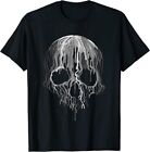 New Limited Dark Melting Skull Black White Art Graphic Halloween Classic T-Shirt