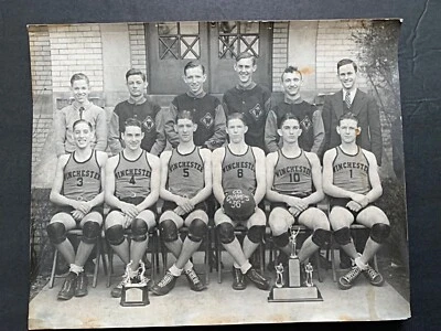1936 Champion High School Basketball Team Winchester - Image 1 of 2