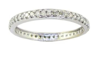 Eternity Wedding Stackable Ring SI1 G 0.65 Ct Round Diamond 14K Gold Appraisal - Picture 1 of 6