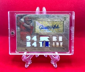 2018 Topps Triple Threads Autograph Relics Wood #TTARJU4 Justin Upton Auto 1/1 - Picture 1 of 2