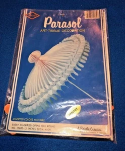 Beistle Art Tissue Decoration Parasol Apricot Color 1979 - Picture 1 of 4