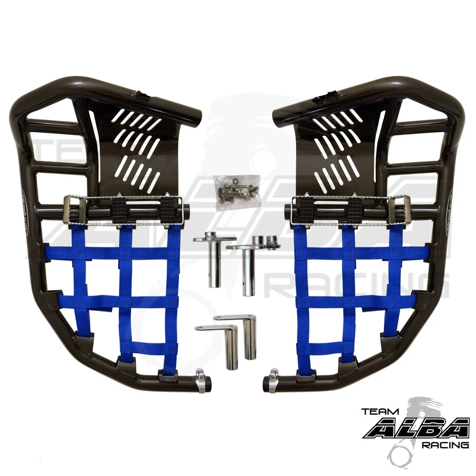Protectores de talón Raptor 660 Nerf Bars Pro Peg Alba Racing negro azul 203 t7 BL Foto 1 de 3