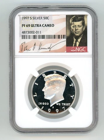 1997 S SILVER KENNEDY HALF DOLLAR 50C NGC PF 69 ULTRA CAMEO  R6 Cover