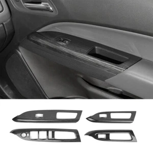4x Black Wood Window Lift Switch Cover Trim For Chevy Colorado 2014+ Accessories - Picture 1 of 12