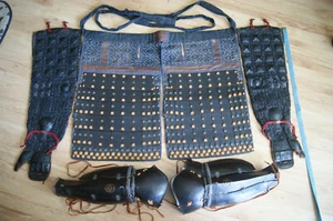 Original HAIDATE, SUNEATE and KOTE from Samurai armor from EDO period. - Picture 1 of 23