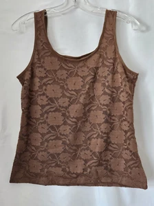 Chadwick's Brown Lace Camisole Tank Top Women’s Medium Lined - Picture 1 of 4