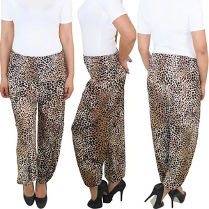 Damen Pumphose Strandhose Haremshose Hose Aladin Baggy Pluderhose Freizeithose - Bild 1 von 7
