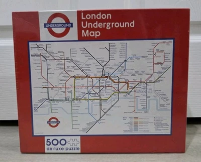 LONDON UNDERGROUND MAP - 500 PIECE JIGSAW PUZZLE - DE-LUXE - CHRISTMAS GIFT - Image 1 of 4
