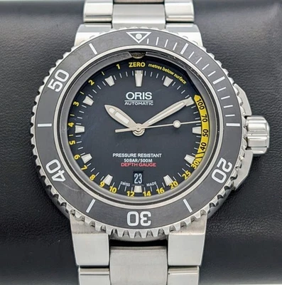 Oris Aquis Depth Gauge Ref. 01 733 7675 4154-Set Ø46mm Watch Full Set #1343 - Image 1 of 4