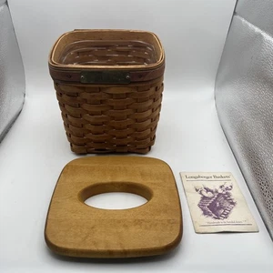 Longaberger 1994 Fathers Day Tissue Basket With Plastic Liner 18490 - Picture 1 of 12