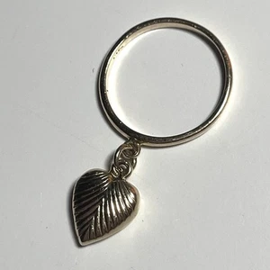 Anillo Vintage Oro Amarillo 14K Corazón Hinchado Colgante Dije Talla 6 Oro Amarillo Sólido - Imagen 1 de 10
