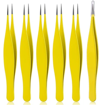 Pinzas de 6 piezas para depiladora encarnada punta removedora de espinillas punta T Foto 1 de 4