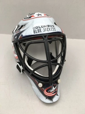 COLUMBUS BLUE JACKETS Unsigned Franklin Sports Replica mini hockey goalie mask - Image 1 of 4