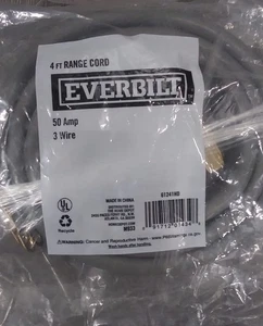 Everbilt Everbilt 4 FT RANGE CORD 50 Amp 3 Fili - Foto 1 di 2