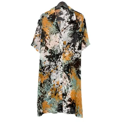 La Perla Women's Brown/Orange Button Front Bathing Suit Cover Up Top Bust 52" - Image 1 of 4