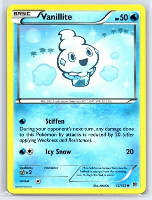 2015 Pokemon TCG - Breakthrough - Vanillite Regular - 43/162 - Image 1 of 2