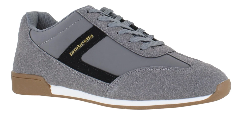 Lambretta Panther Herren Anthrazit Freizeit Smart Schnürschuhe Turnschuhe