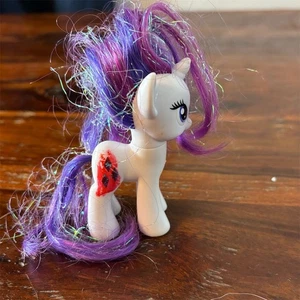 My Little Pony Rarity Unicorn Figure 2010 Hasbro White 3" - Picture 1 of 7
