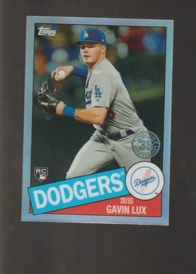 2020 TOPPS CHROME 1985 35TH ANNIVERSARY GAVIN LUX ROOKIE # 85TC-5 - Image 1 of 2