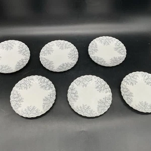 6 Spode England Gray Coral Bone China Bread & Butter Plates 6 1/4” W - Picture 1 of 9
