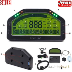 SINCOTECH DO908 Car Race Dash Full Sensor Dashboard LCD Rally Gauge 2025 - Foto 1 di 12