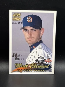 Matt Clement 1999 Pacific Paramount Holo-Gold #204 058/199 San Diego Padres RC - Picture 1 of 2