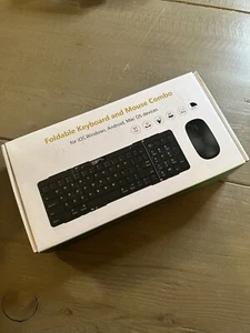Foldable Keyboard and Mouse, EDJO Folding Wireless Keyboard Mouse Combo - Afbeelding 1 van 12