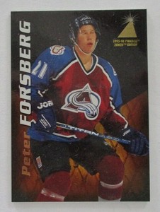 PETER FORSBERG Colorado AVALANCHE 1995-96 PINNACLE ZENITH HOCKEY CARD #70