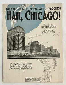 Hail, Chicago 1921 Sheet Music from The Pageant of Progress by Turnquist & Allen - Picture 1 of 3