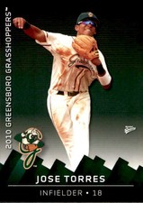 2010 Greensboro Grasshoppers Multi-Ad #20 Jose Torres Maracay Venezuela VZ Card