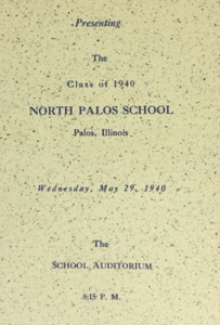 Klasse von 1940 North Palos Schulprogramm Palos Illinois Cook Dorn Penny Zenke - Bild 1 von 8